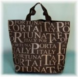 【再入荷】PORTA FORTUNA大きめエコバッグ（黒）