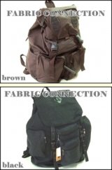 【新入荷】ポケット豊富なワイルド感漂うリュック、FABRIC CONNECTION/コットンリュック