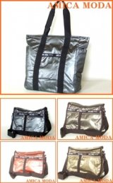 【再入荷】AMICA MODAメタリックトート＆ショルダーバッグ