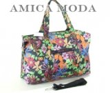 【新入荷】AMICA MODA/花＆葉柄２ＷＡＹボストンバッグ