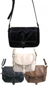 【新入荷】水玉裏地合皮かぶせショルダーバッグ＆小花裏地合皮かぶせショルダーバッグ