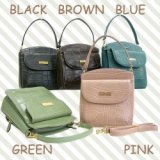 【再入荷】牛革クロコ型押しの２ＷＡＹショルダーバッグ