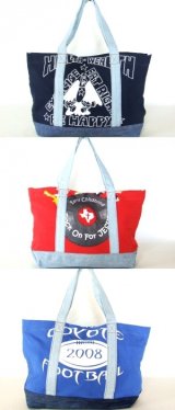 【新入荷】【1点物】Ｔシャツ＆ジーンズリメークトートバッグ