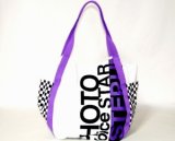 【新入荷】ポップなチェッカー柄帆布バルーントートバッグ