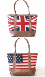 【新入荷】ユニオンジャック＆星条旗ニット＆合皮トートバッグ