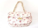 【新入荷】花柄キルトチェーン付2wayショルダーバッグ