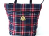 【新入荷】アイビーチェックワッペン付きトートバッグ
