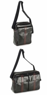 【新入荷】レトロ超軽量合皮 縦型ショルダーバッグ（Ｂ５＆Ａ４）