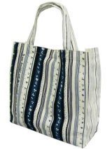 【新入荷】シックなリーフストライプトートバッグ