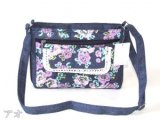 【新入荷】拡幅バラ柄デニムショルダーバッグ