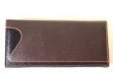 【新入荷】２枚重ね牛革長財布メンズ