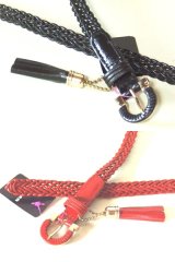 【新入荷】BUTTERフリンジ付編み込みベルト