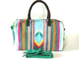 【新入荷】インドエスニックカラフル２ＷＡＹボストンバッグ