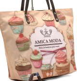 【新入荷】AMICAMODAグラフィカルプリントトートバッグ