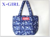 【新入荷】X-GIRL中綿入り星柄手提げバッグ