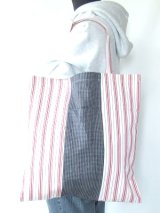 【新入荷】コットンストライプトートバッグ