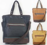 【新入荷】カラーライン合皮2wayトートバッグ