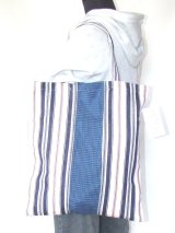 【新入荷】インド綿ストライプ＆チェックトートバッグ