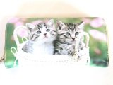 【新入荷】小猫転写ラウンドタイプ長財布