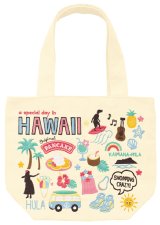 ロンドン＆ハワイモチーフのオール刺繍デザインのトートバッグが入荷しました！