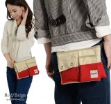 爽やかな印象のバイカラーと帆布使いがオシャレなウエストショルダーバッグが入荷しました！