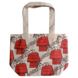 人気キャラクターのスヌーピーとウッドストックがプリントされた、ハウス＆気球柄トートバッグが入荷しました！