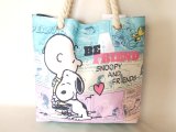 太い綿ロープが特徴的なスヌーピーのコミック柄トートバッグが入荷しました！
