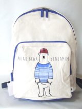 ほのぼの感のある熊のイラストが特徴的な中厚手のキャンバス生地リュックサックが入荷しました！