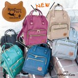 ネコ型ロゴパッチや肉球モチーフなど可愛いポイントいっぱいの口金入りリュックサックが入荷しました！