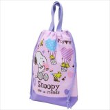 体育館シューズ入れにぴったりな、かわいいスヌーピープリントのシューズバッグが入荷しました！