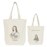 レディース絵画グラフィックキャンバストートバッグ／モナリザと猫が入荷しました！
