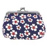 小桜柄が可愛いちりめん4.5寸マチ付がま口ポーチが入荷しました！