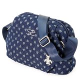 サボイ(SAVOY)クマのビジューハート柄がかわいいデニム系素材のショルダーバッグが入荷しました