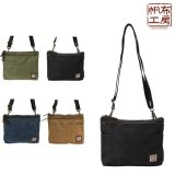 帆布工房小さめミニショルダーサコッシュバッグ（ブラック）が再入荷しました