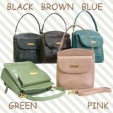 【新入荷】牛革クロコ型押しの２ＷＡＹショルダー