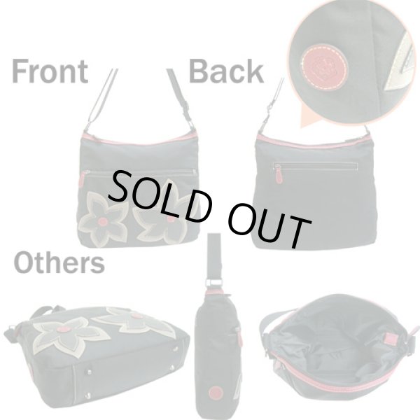 画像3: 大きなフラワーアップリケが特徴のショルダーバッグ (3)