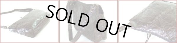 画像3: ＜訳あり＞レディース・メンズミリタリー調クリンクル加工ショルダーバッグ(３色有) (3)