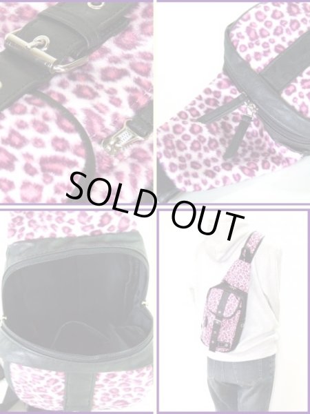 画像3: 【メール便ok】レオパード柄ファーボディバッグ(2色有) (3)