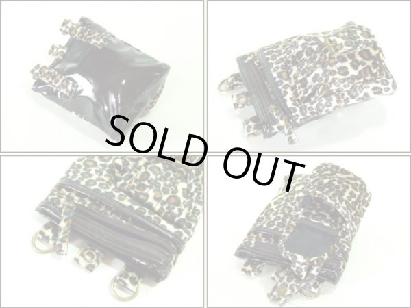 画像2: 【２０％ｏｆｆ】【メール便ok】ヒョウ柄2WAYシザーバッグ(２色有) (2)