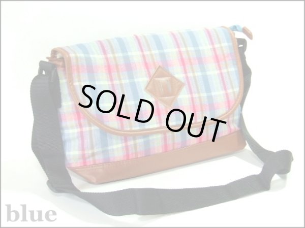 画像3: チェック柄メッセンジャーバッグ(３色有) (3)