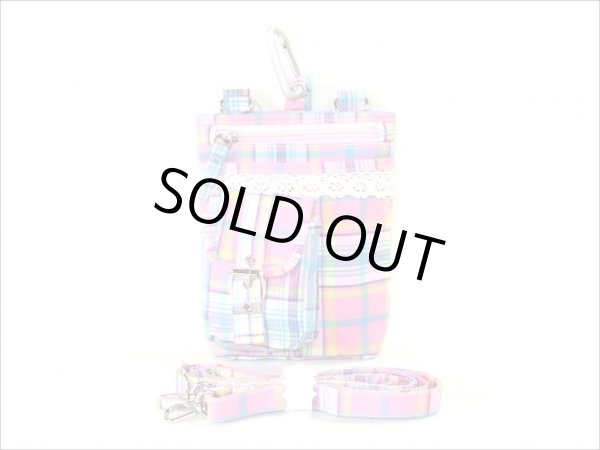 画像4: 【メール便ok】銀糸入りチェックシザーバッグ(２色有) (4)