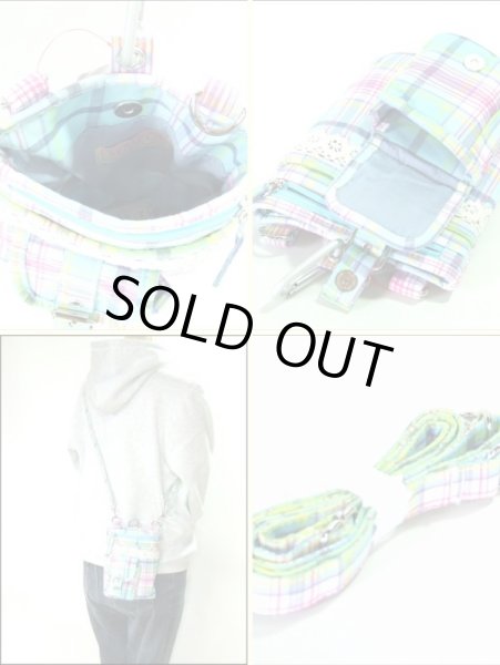 画像3: 【メール便ok】銀糸入りチェックシザーバッグ(２色有) (3)