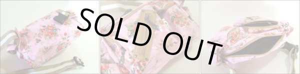 画像2: 【１８％ｏｆｆ】【メール便ok】ラミネート加工花柄ウエストバッグ(４色有) (2)