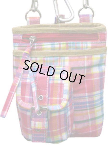 画像3: 【メール便ok】コットンチェックシザーバッグ(３色有) (3)