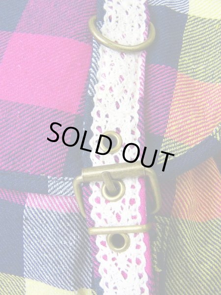 画像5: 【値下げセール品】【４２％ｏｆｆ】熊チャーム付チェック柄リュックサック(２色有) (5)