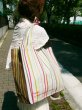 画像5: ＜sale＞カラフルなストライプ柄レディース向けおしゃれなキャンバストートバッグ【メール便ok】 (5)