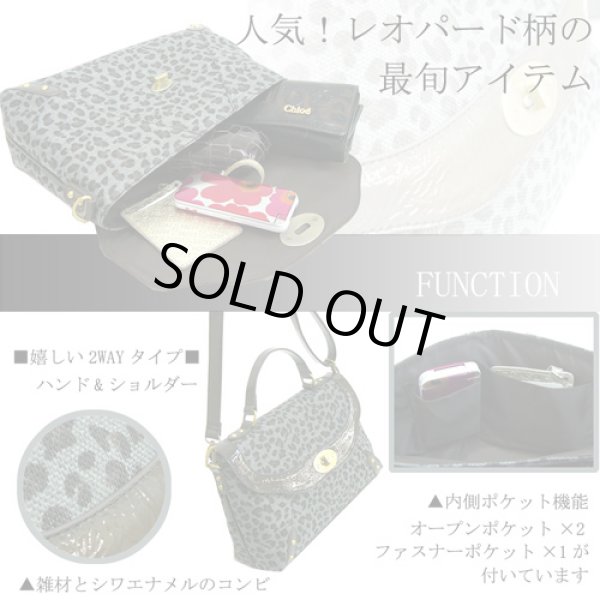 画像2: 【sale】TITEレオパード2WAY手提げバッグ (2)