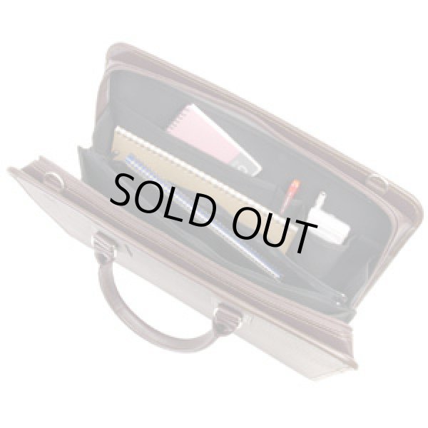 画像2: パンチング合皮 大開きブリーフケースＡ４Ｆ（２色有）【取寄商品】 (2)