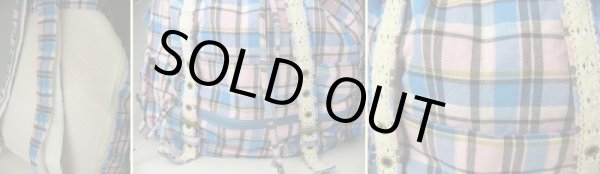 画像2: 【訳ありセール品】【５４％ｏｆｆ】レース付属チェック柄３Ｐリュックサック (2)