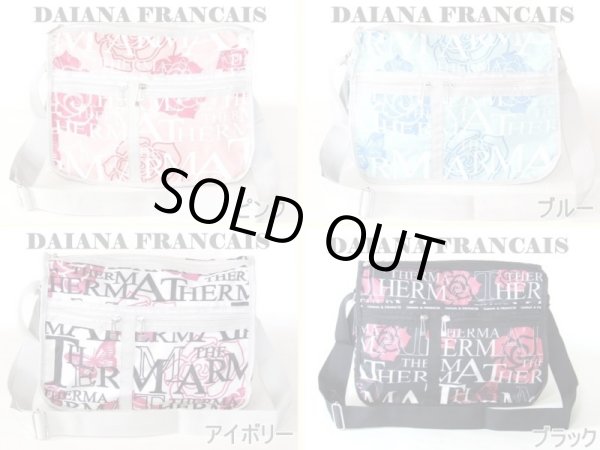 画像4: 薔薇＆蝶＆英字柄ショルダーバッグ(５色有) (4)